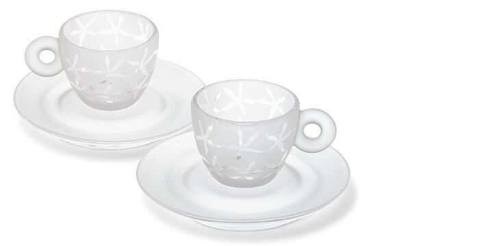 Illy Caffè - Crystal Espresso Cups With Coffee Flowers