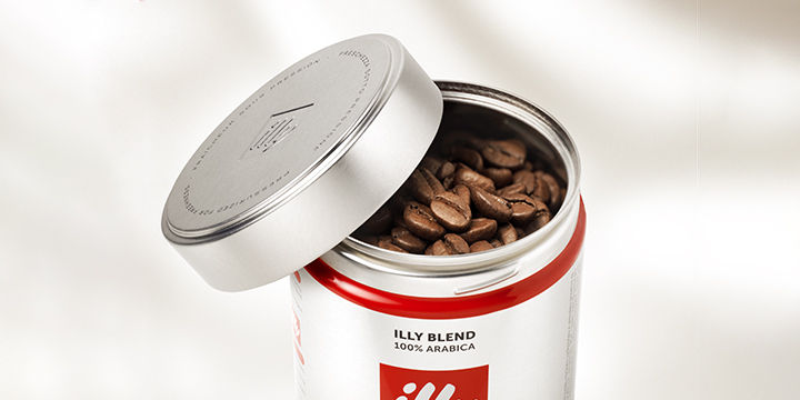 Barattolo illy di chicci 100% Arabica