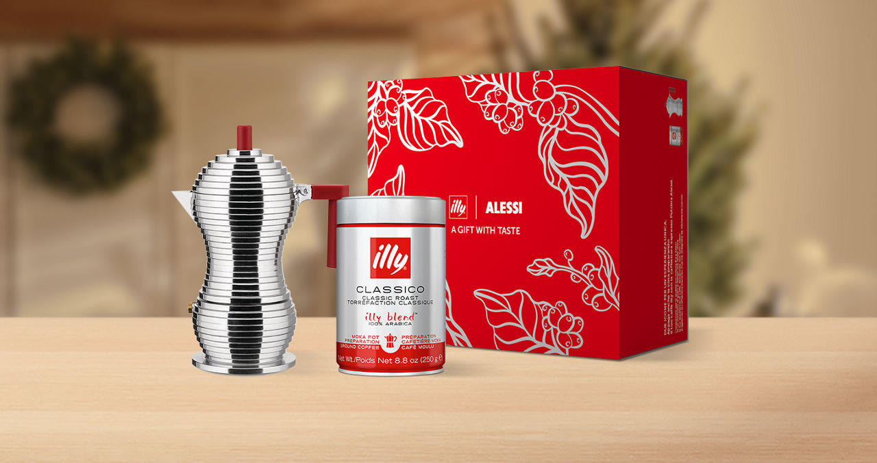 Café illy y Cafetera Espresso Pulcina Alessi