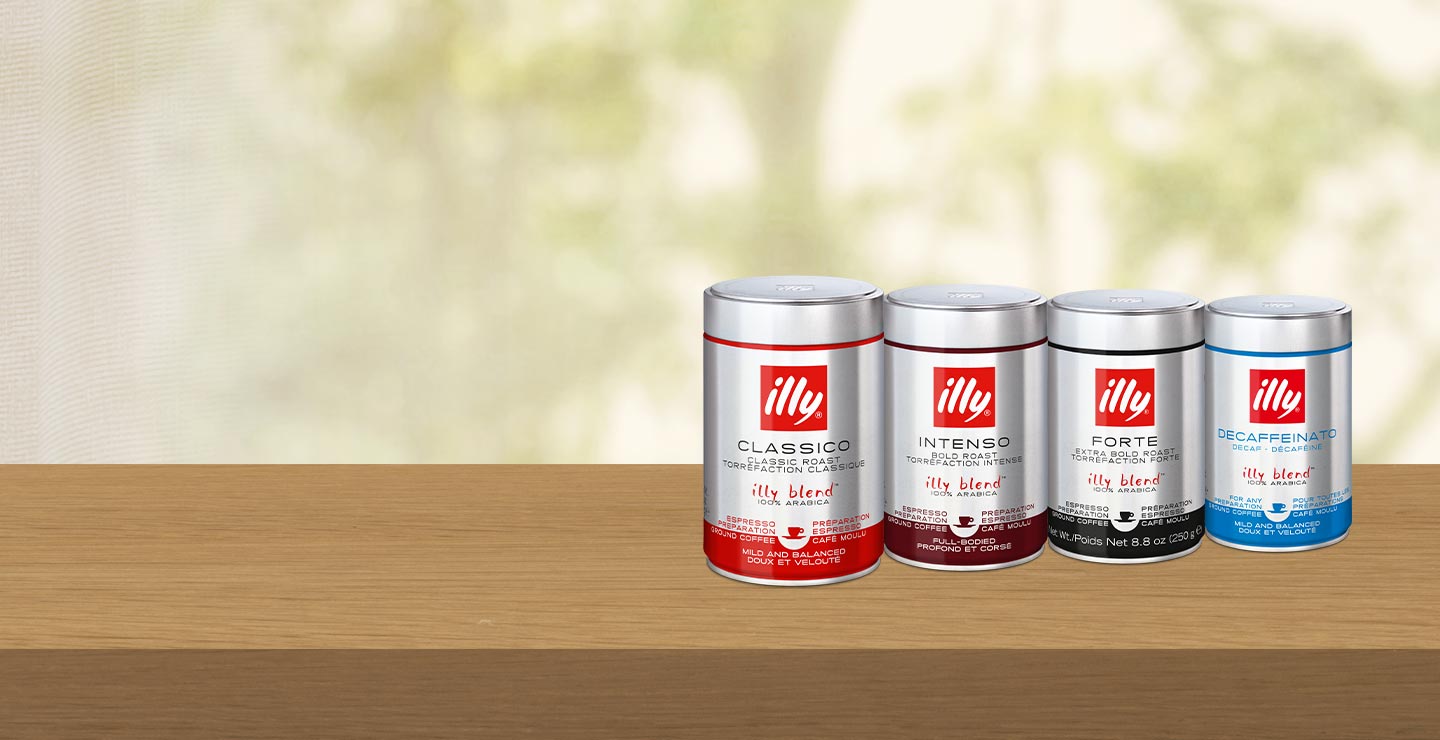 assortment of illy coffee