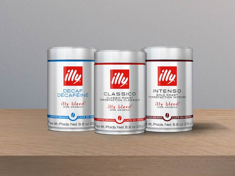 Assortment of illy coffee