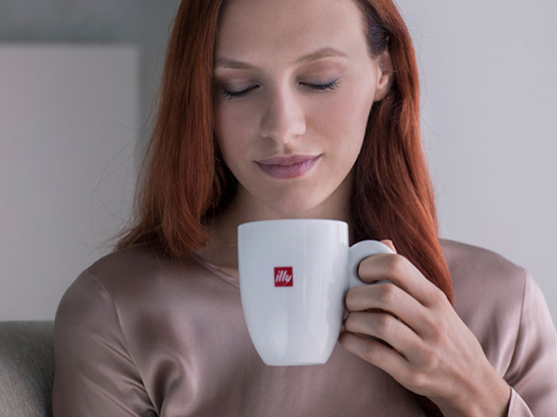 woman drinking drip coffee