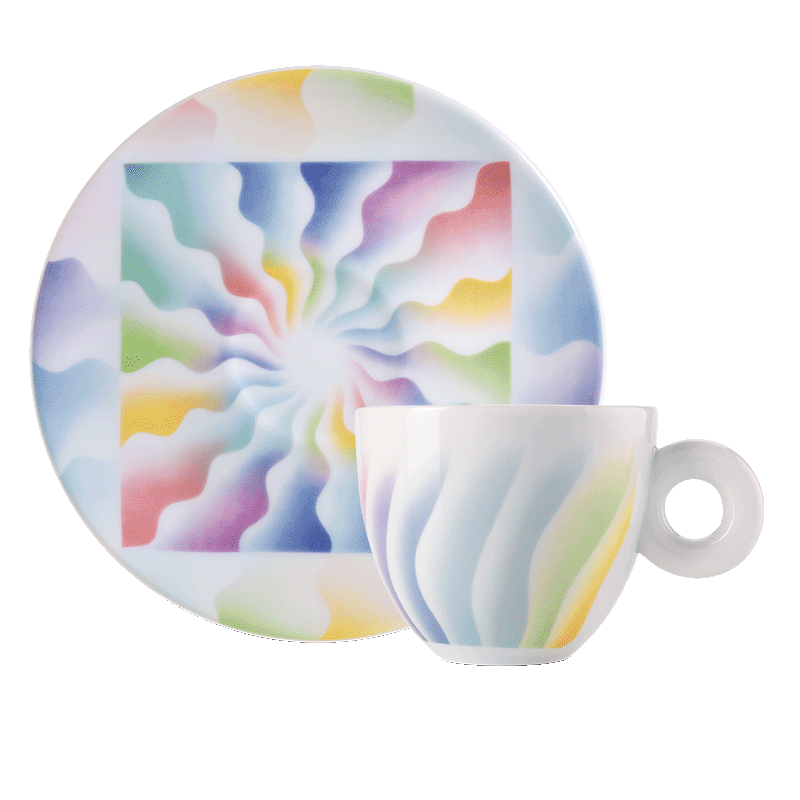 Set de 4 tazas de cappuccino: illy Art Collection de Judy Chicago