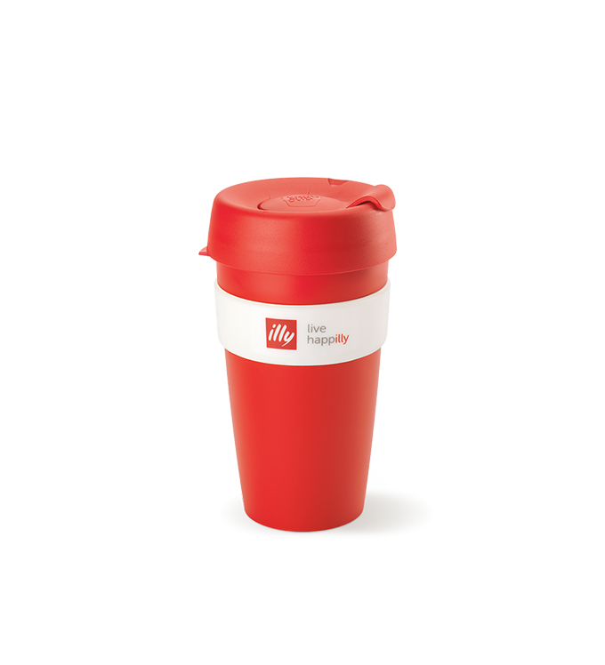 Travel Mug Keepcup Live Happilly Rot Weiß 450ml