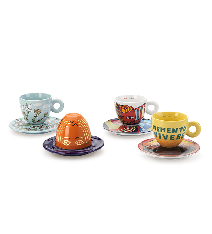 SET MET 4 CAPPUCCINOKOPJES - DE ILLY ART COLLECTION VOOR DE KUNSTBI&Euml;NNALE VAN 2026 image number 0