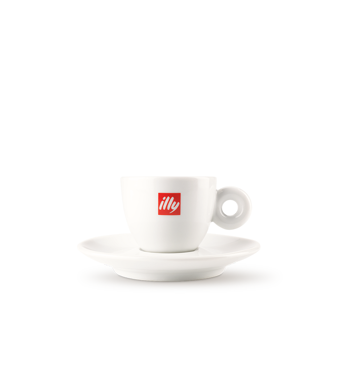 Xícara Espresso logo illy com pires