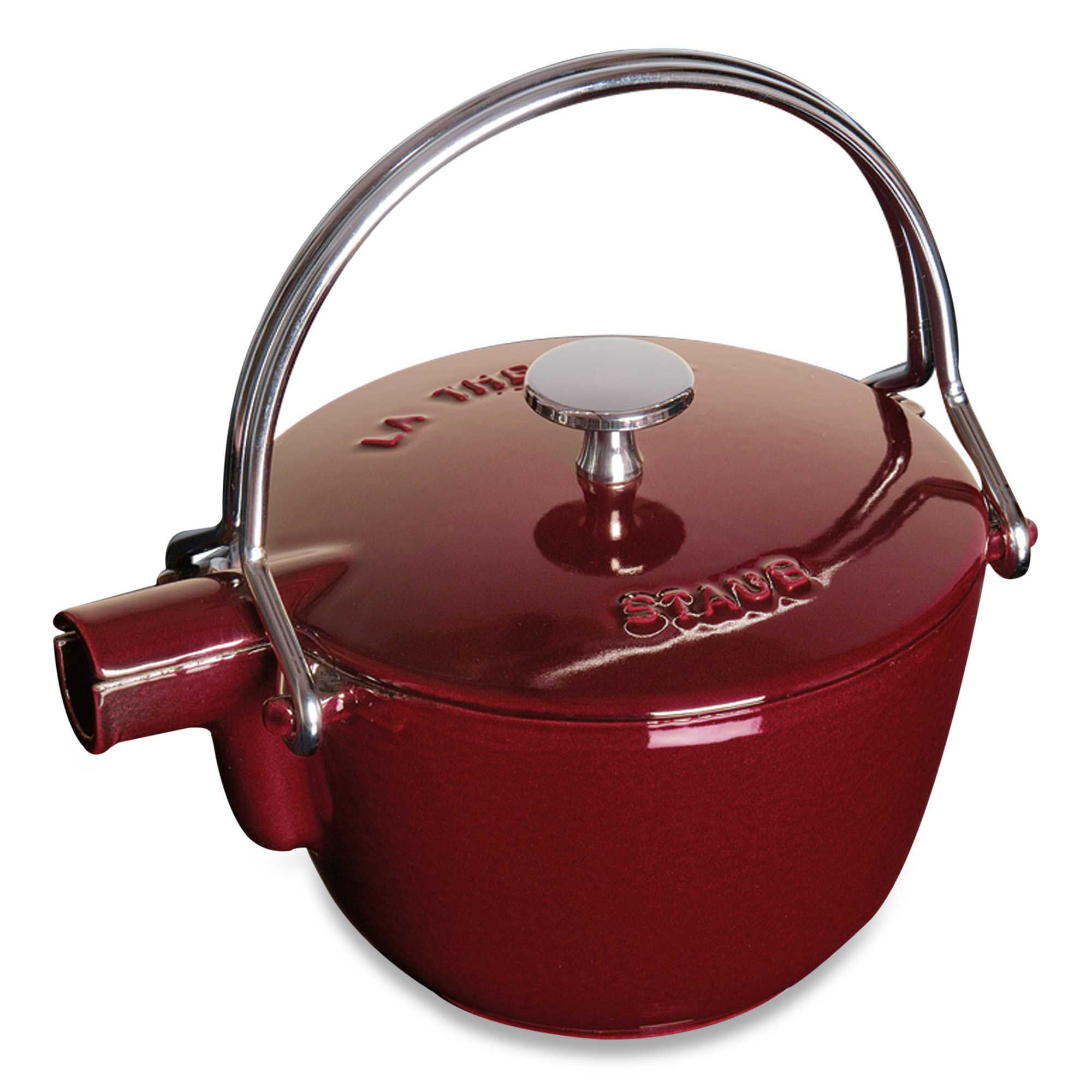 Staub La Theiere Teapot Grenadine side view