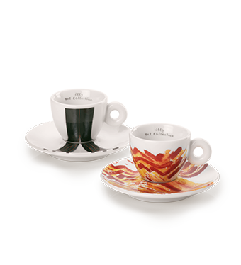 SET MET TWEE ESPRESSOKOPJES – GENESI ILLY ART COLLECTION 