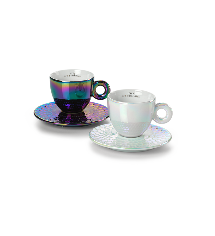 SET MIT ZWEI CAPPUCCINOTASSEN – JOHN ARMLEDER ILLY ART COLLECTION image number 0