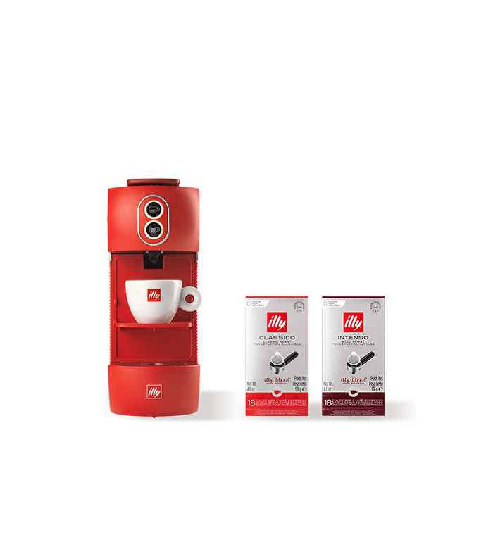 E.S.E. Pod Coffee Machine Bundle - Red image number 0