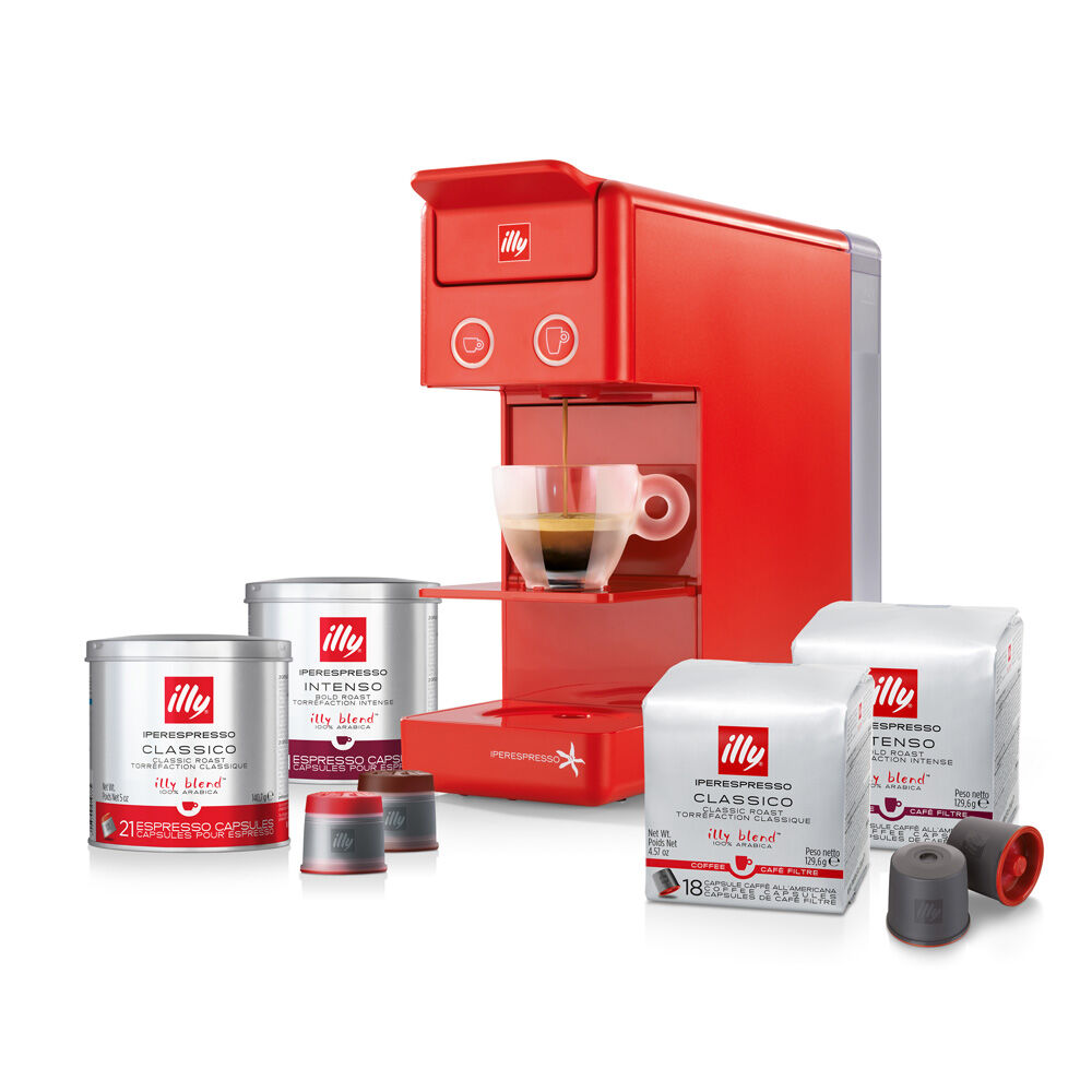 Ensemble espresso et café et Y3.2 iperEspresso  - Rouge