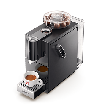 Macchina da caff&egrave; CoffeeB con 5 confezioni da 9 sfere di caff&egrave; a scelta