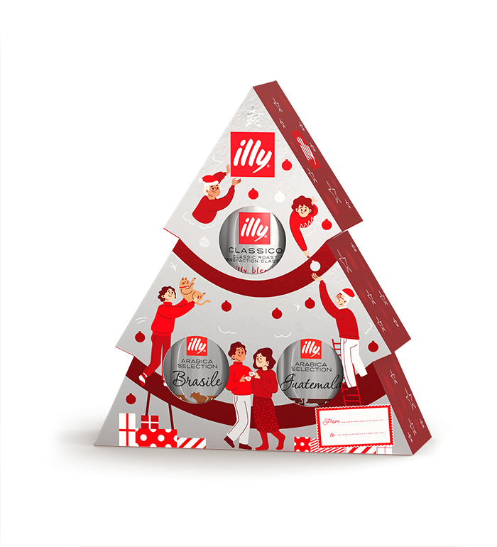 Coffret cadeau Arbre de Noël avec trois boîtes de café image number 0