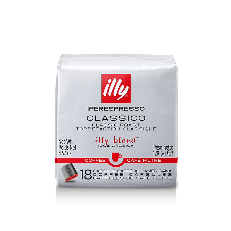 Iperespresso koffiecapsules - Filterkoffie - CLASSICO branding - 18 stuks