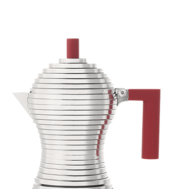 Cafeteira para 3 xícaras – a cafeteira moka de Alessi Pulcina para fogões a gás