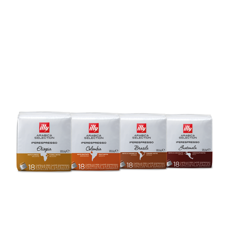 Iperespresso 4er Set: Guatemala, Brasile, Colombia und Etiopia