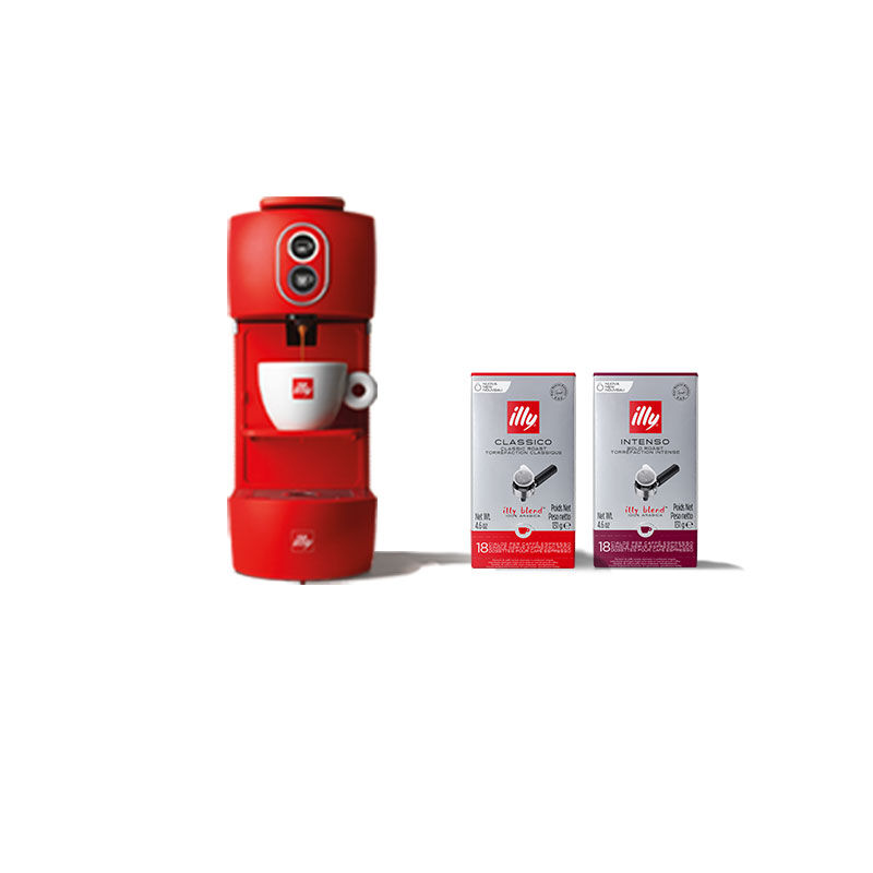E.S.E. Pod Coffee New Year Machine Bundle - Red