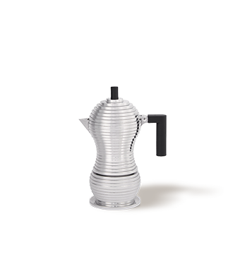 Alessi Pulcina 3 Cup Moka Pot - Black