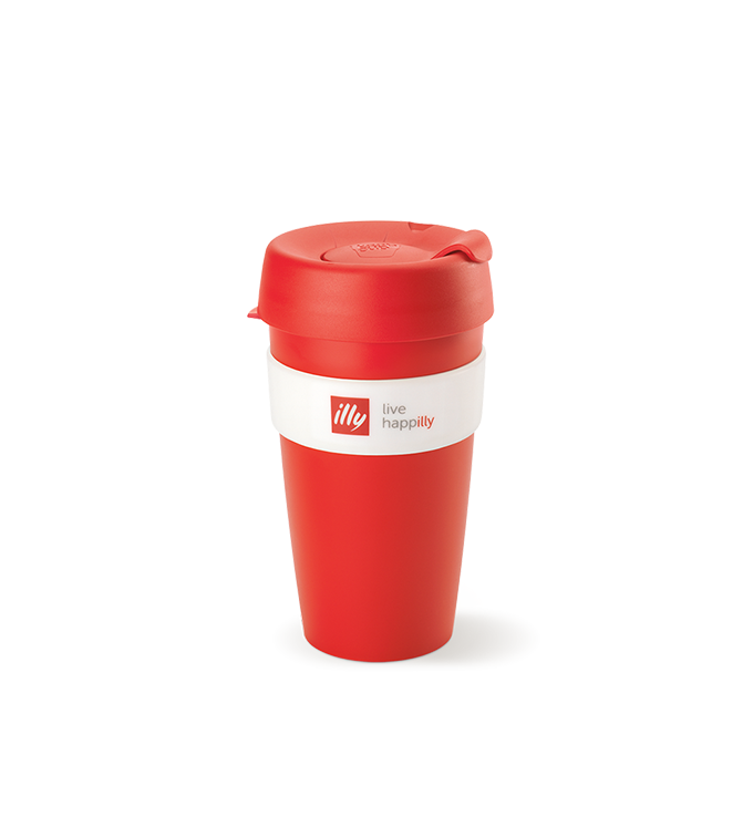KeepCup Live Happilly Monochrome White - Travel Coffee Cup