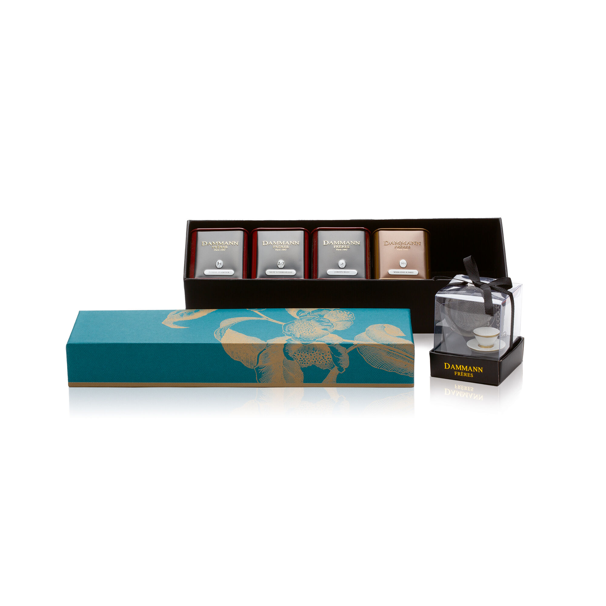 Coffret Allures Dammann – 4 tè sfusi e infusore