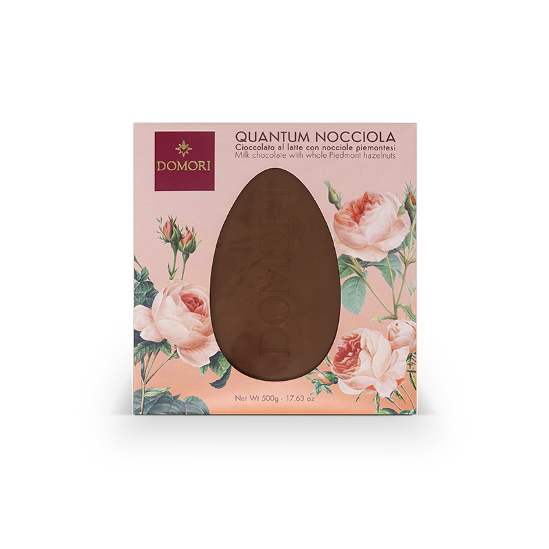 Blocco di cioccolato al latte Domori con nocciole Piemonte IGP tostate e intere