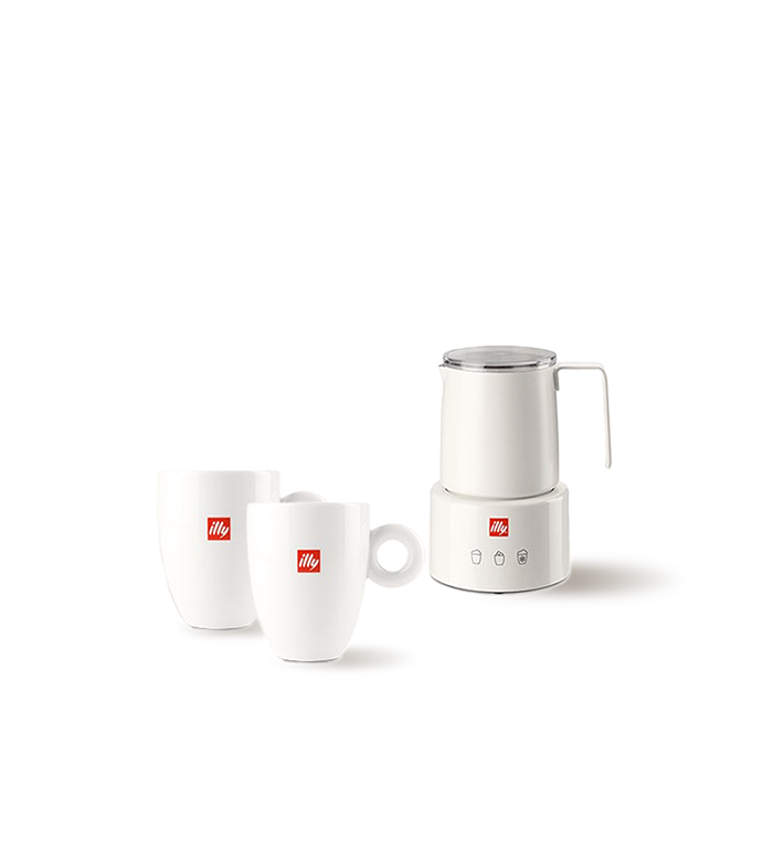illy Logo Mugs & Milk Frother Bundle image number 0