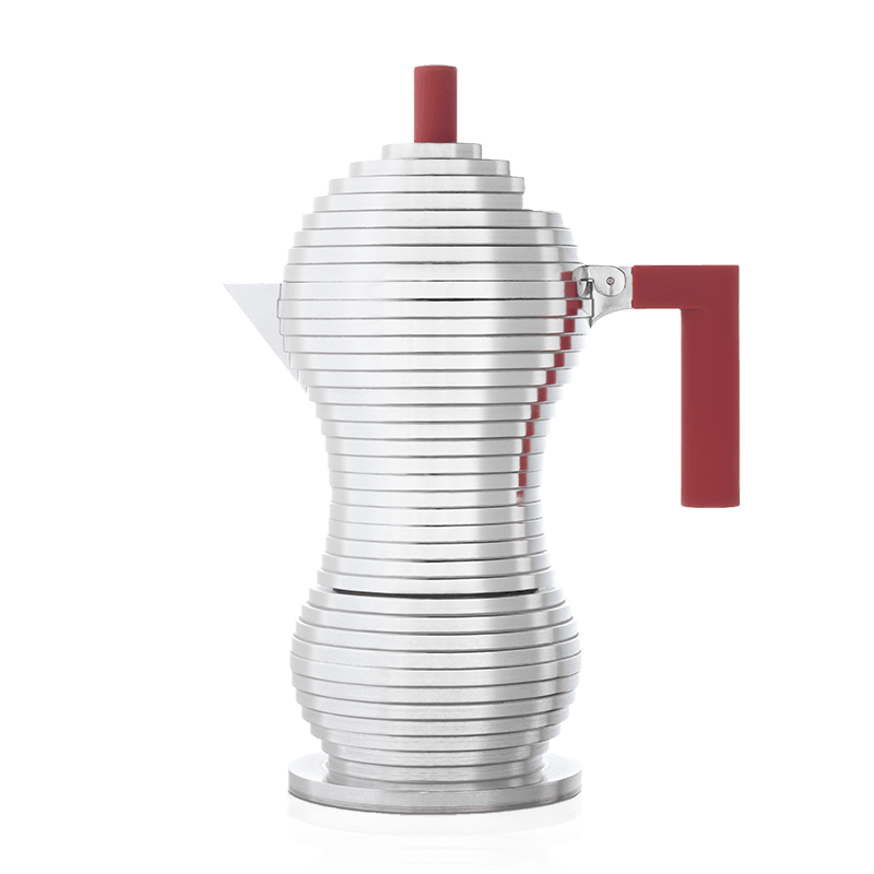 Alessi Pulcina 6 Cup Moka Pot - Red