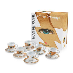 illy Art Collection Max Petrone - 6 Xícaras de Cappuccino