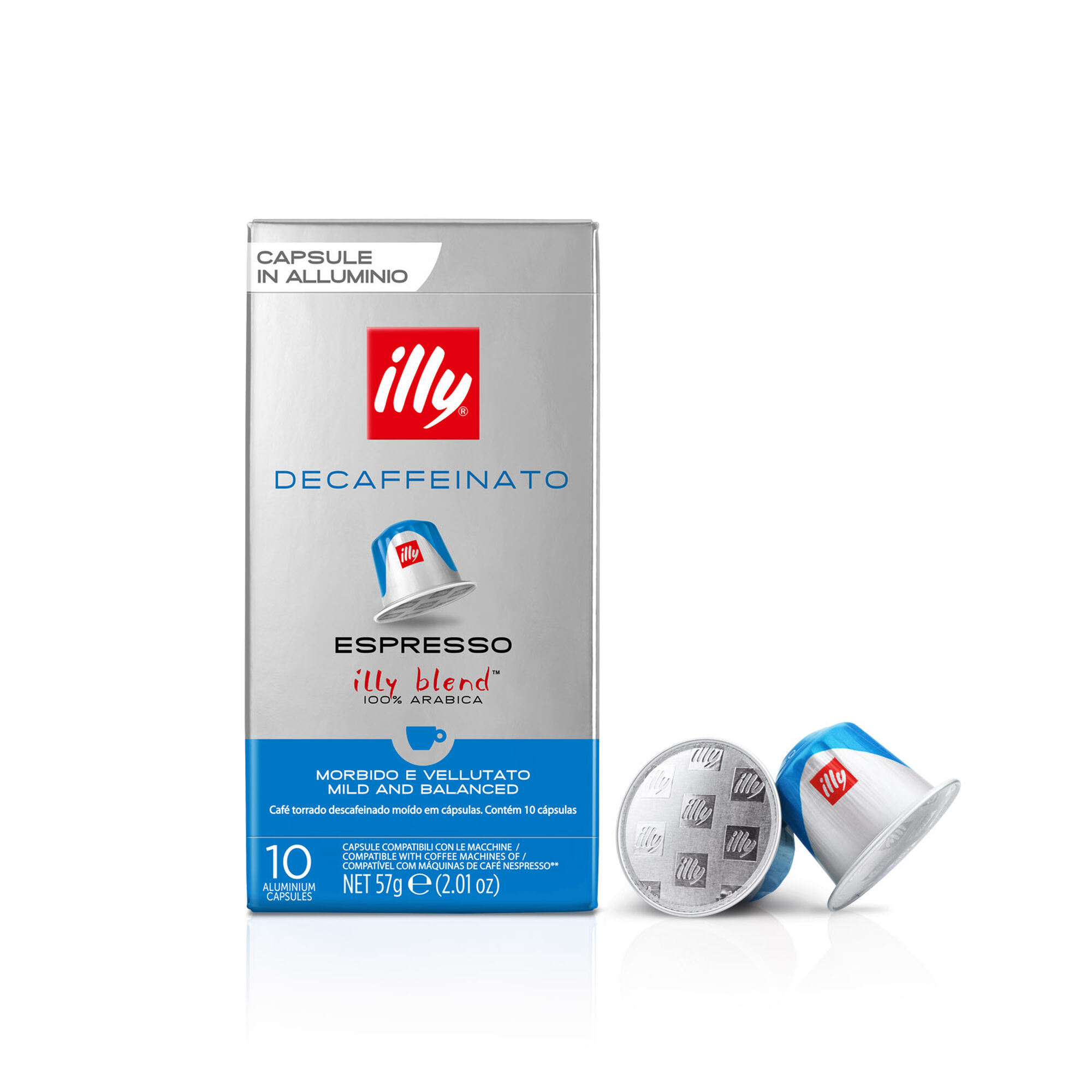 Cápsulas de café Descafeinado compatíveis com Nespresso illy