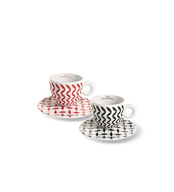 Set met 2 cappuccinokoppen – illy Art Collection Mona Hatoum