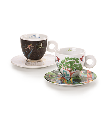 SET OF 2 CAPPUCCINO CUPS - THE 2024 ART BIENNALE ILLY ART COLLECTION