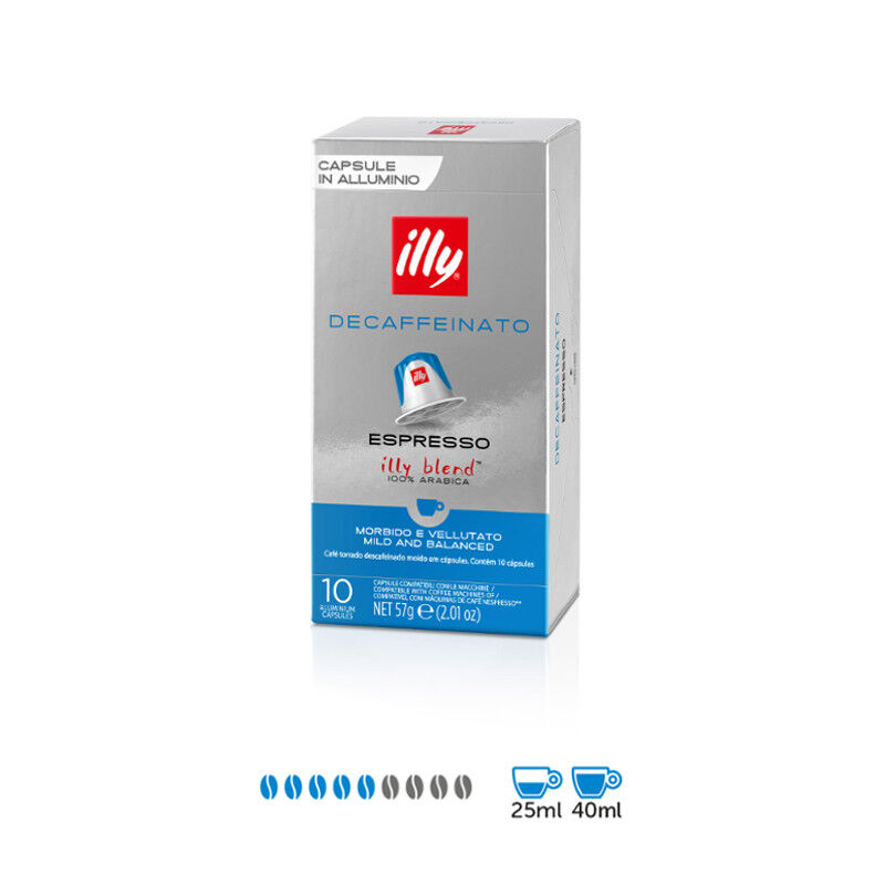 Cápsulas de café Descafeinado compatíveis com Nespresso – illy
