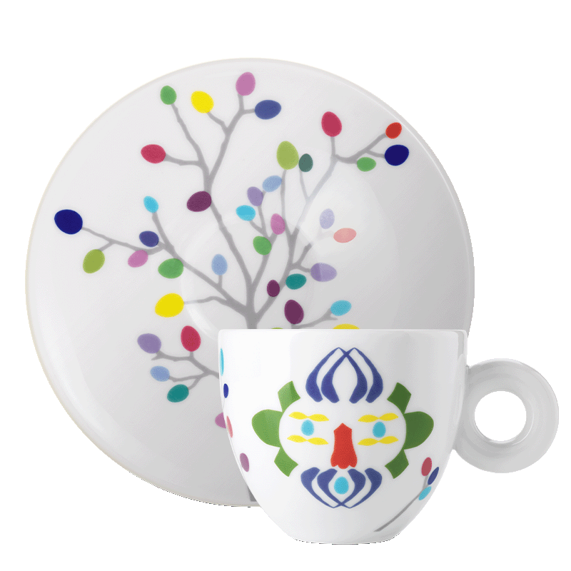 Set of 2 Cappuccino Cups - illy Art Collection Pascale Marthine Tayou
