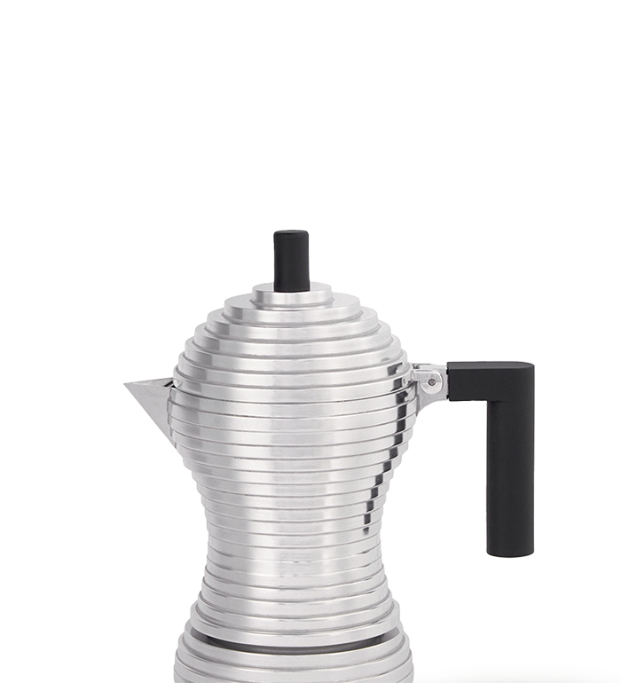 Koffiepot voor 3 kopjes – de zwarte Alessi Pulcina-mokapot voor gasfornuis image number 1