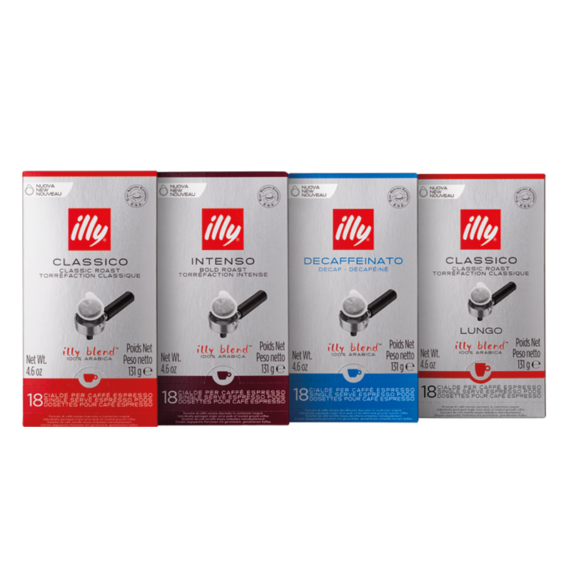 E.S.E.-Pads 4er Set: Classico, Intenso, Lungo, entkoffeiniert