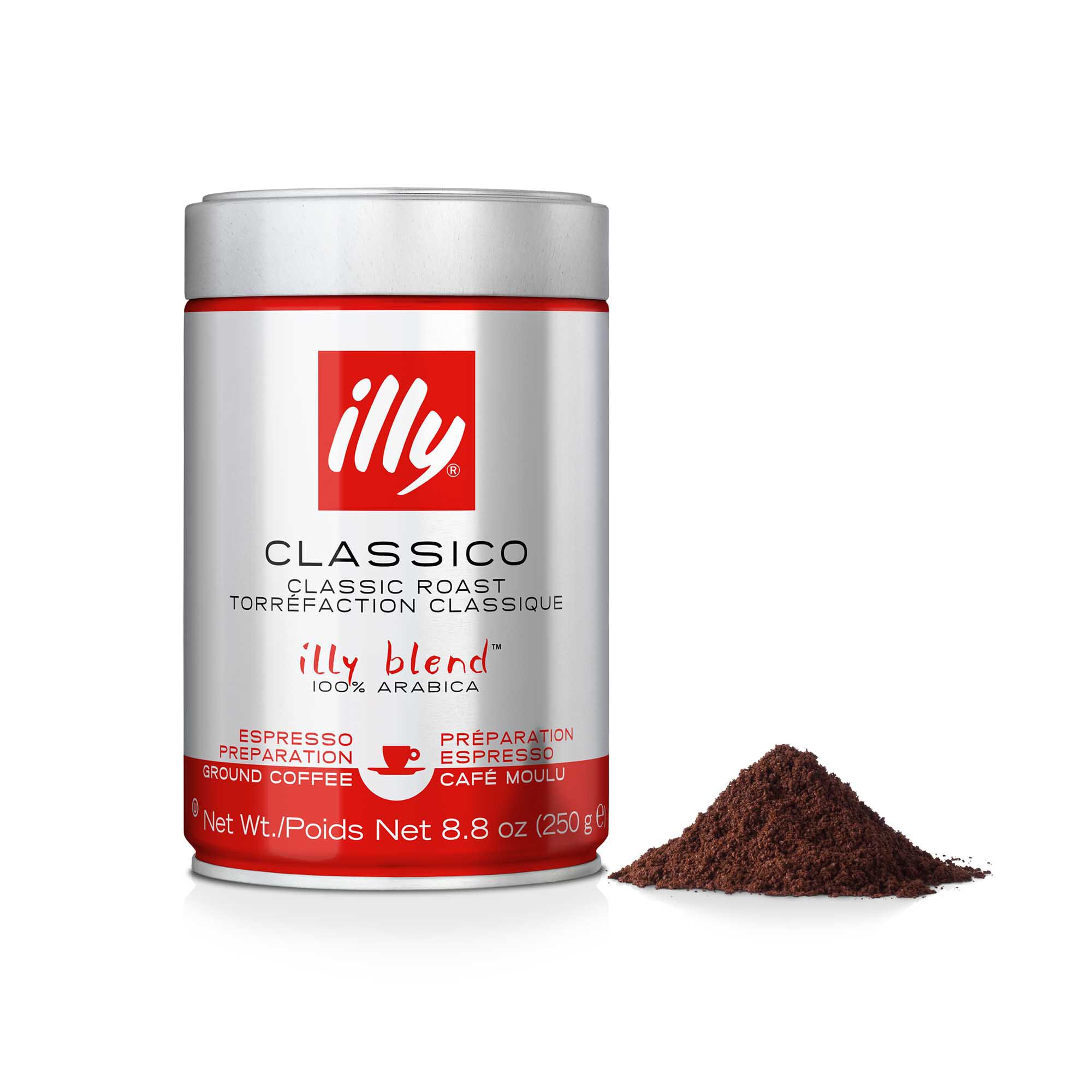 Ground Espresso Classico Medium Roast Coffee 6Pack illy