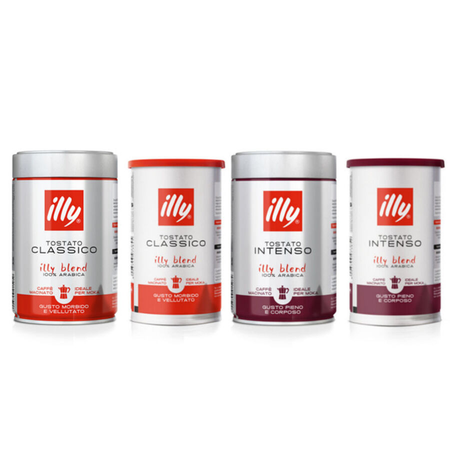 Caff&egrave; macinato per moka: 4 barattoli