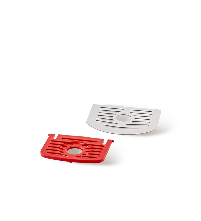 Soporte alza tazas rojo con rejilla - para máquina de café illy ESE