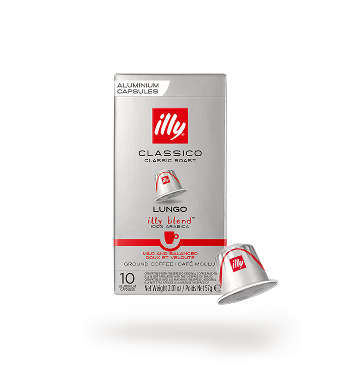 Café en capsules compatibles* - Lungo - torréfaction CLASSICO - 10 unités