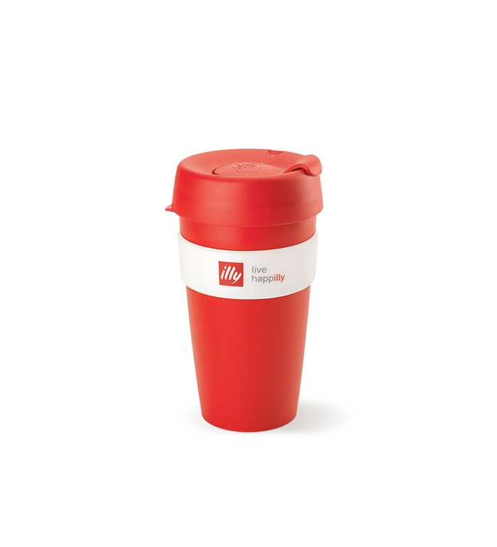 Travel Mug Keepcup Live Happilly Rot Weiß 450ml image number 0