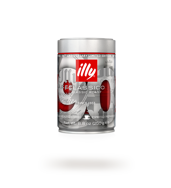 90th birthday illy limited edition - 250g classico ground espresso