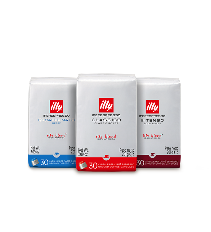 4 paquets de caf&eacute; en capsules Iperespresso de votre choix