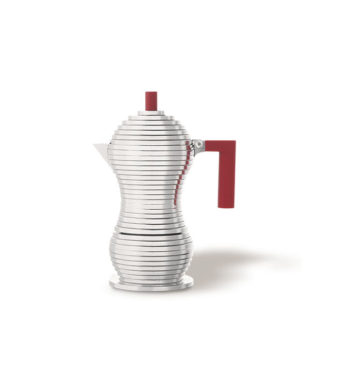 3-cup coffee pot – the Alessi Pulcina moka pot for induction hobs image number 0