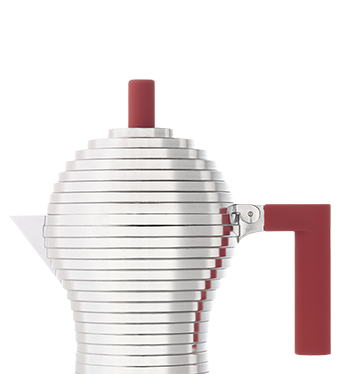 Alessi Pulcina 1 Cup Moka Pot - Red