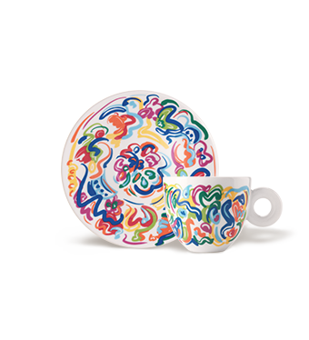 SET OF 4 CAPPUCCINO CUPS - SOL CALERO ART COLLECTION