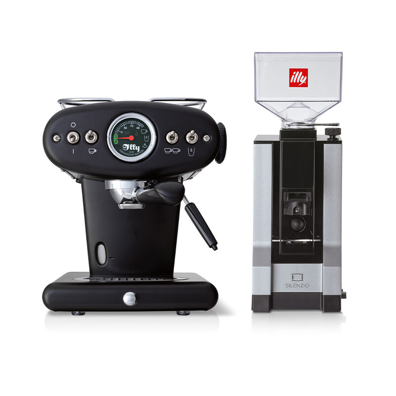 Kaffeemaschine für Pads und gemahlenen Kaffee + Kaffeemühle