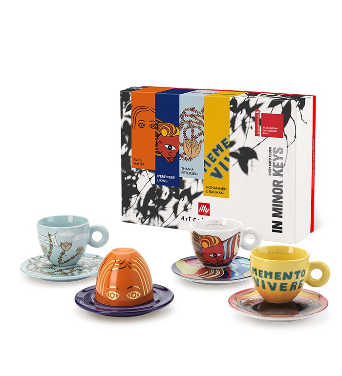 SET MET 4 CAPPUCCINOKOPJES - DE ILLY ART COLLECTION VOOR DE KUNSTBI&Euml;NNALE VAN 2026 image number 1