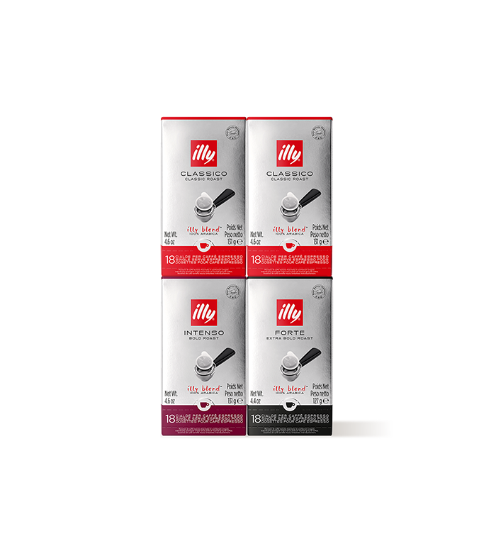 4 x 18 Kaffee E.S.E. Pads - (2Classico, 1Intenso, 1Forte) image number 0
