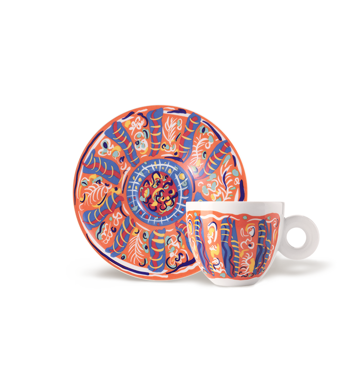 SET OF 4 CAPPUCCINO CUPS - SOL CALERO ART COLLECTION image number 3