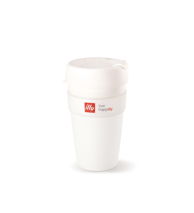 Travel Mug KeepCup live happilly monocromo bianca da 450ml